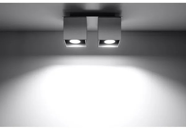 Plafonieră QUAD 2 2xGU10/40W/230V gri