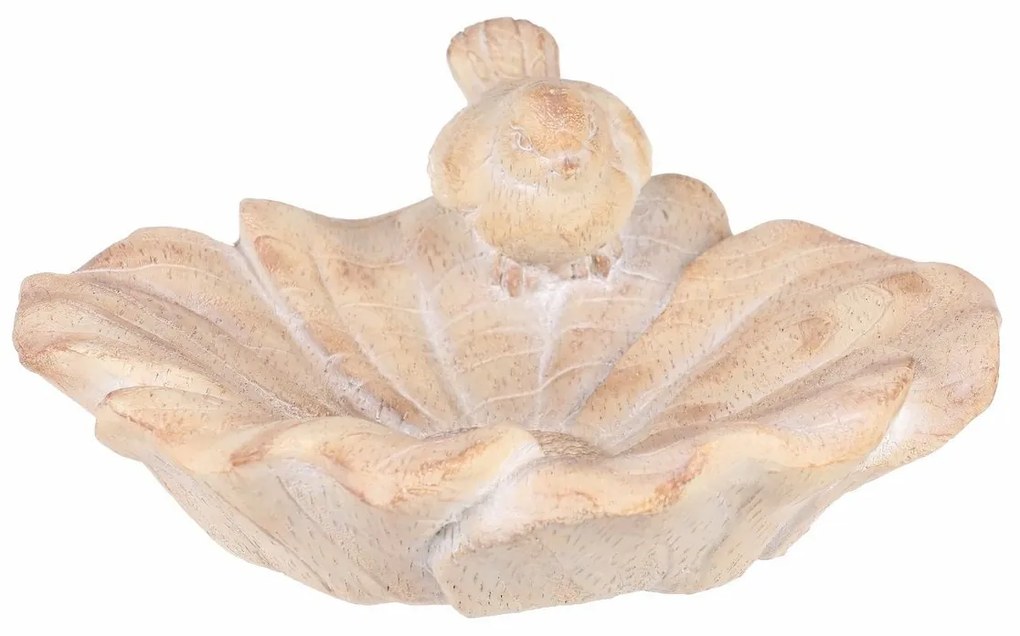 Adăpătoare pentru păsări cu flori și păsărel,ceramică MgO, 36 x 38 x 16 cm