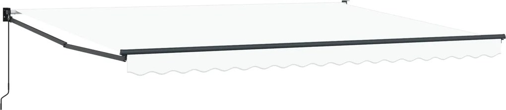 vidaXL Copertină retractabilă manuală Alb 4 x 2 m