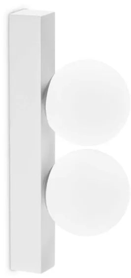 Aplica de perete LED design minimalist Ping pong ap2 alba