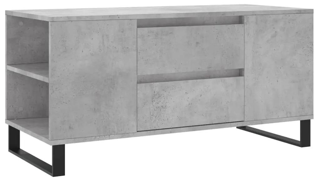 831008 vidaXL Măsuță de cafea, gri beton, 102x44,5x50 cm, lemn prelucrat