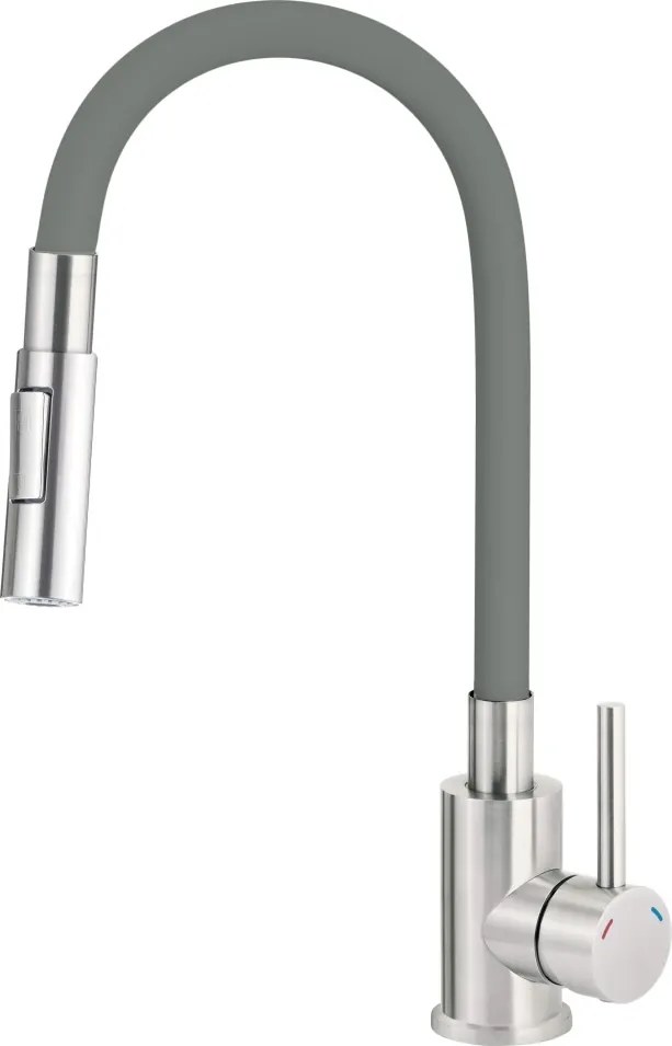 Luno Baterie pentru bucătărie, cu pipă elastică - 2 Funcții Finisaj: Antracit BOC_T740