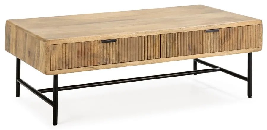 Măsuță de cafea în culoare naturală din lemn de mango 60x120 cm Mundra – MOME