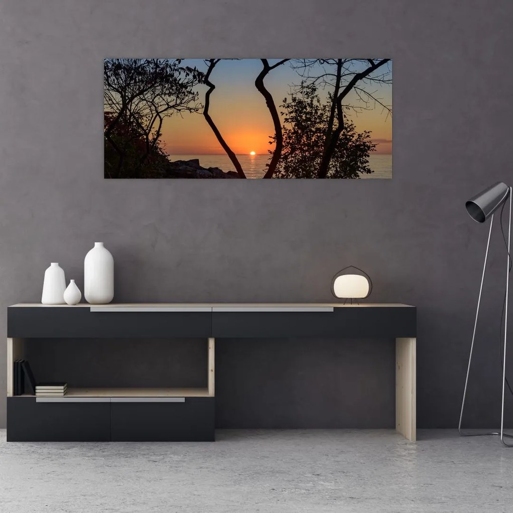 Tablou cu apus de soare (120x50 cm)