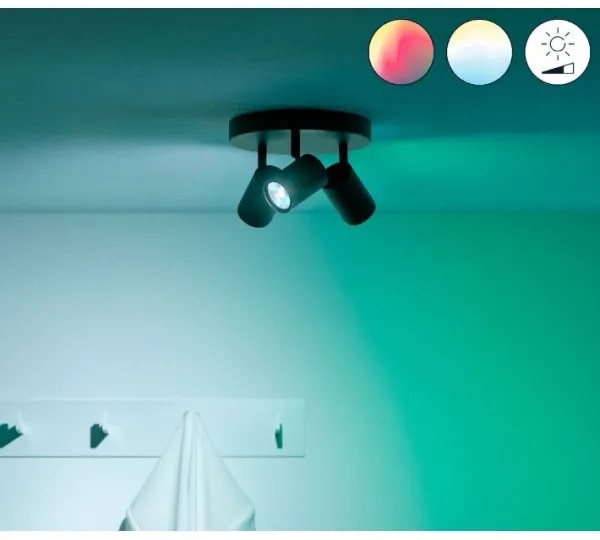 Spot LED RGBW dimabil IMAGEO 3xGU10/4,9W/230V negru Wi-Fi WiZ