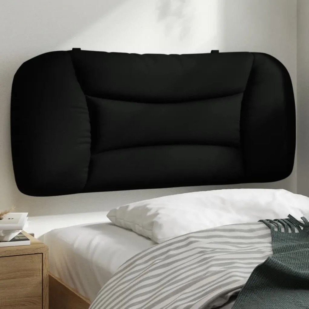 vidaXL Pernă pentru tăblie de pat, negru, 80 cm, material textil