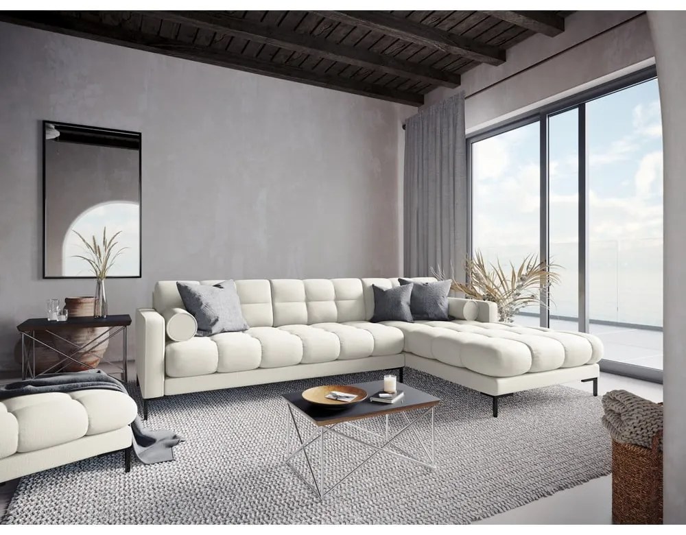 Colțar cu extensie pe partea dreaptă Cosmopolitan Design Bali, bej deschis