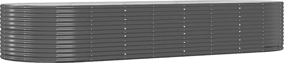 vidaXL Strat înălțat grădină antracit, oțel galvanizat