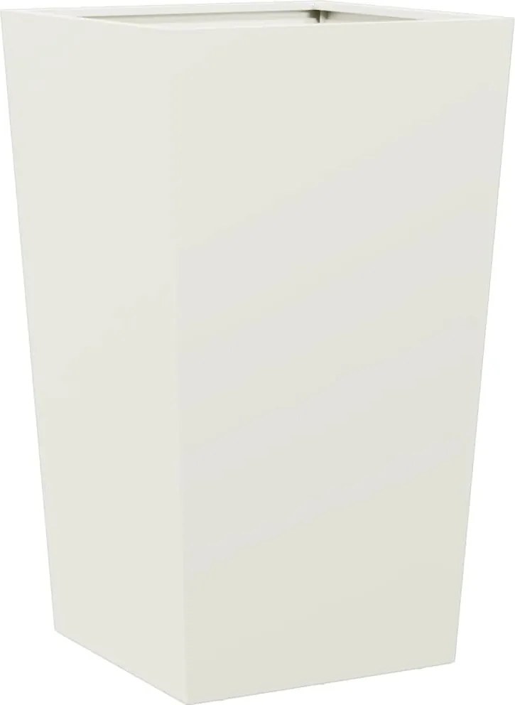 vidaXL Jardinieră de grădină, alb, 45x45x75 cm, oțel