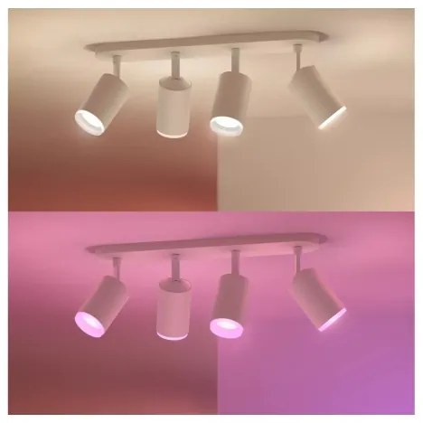 Spot LED RGBW dimabil Philips Hue FUGATO 4xGU10/4,2W/230V alb