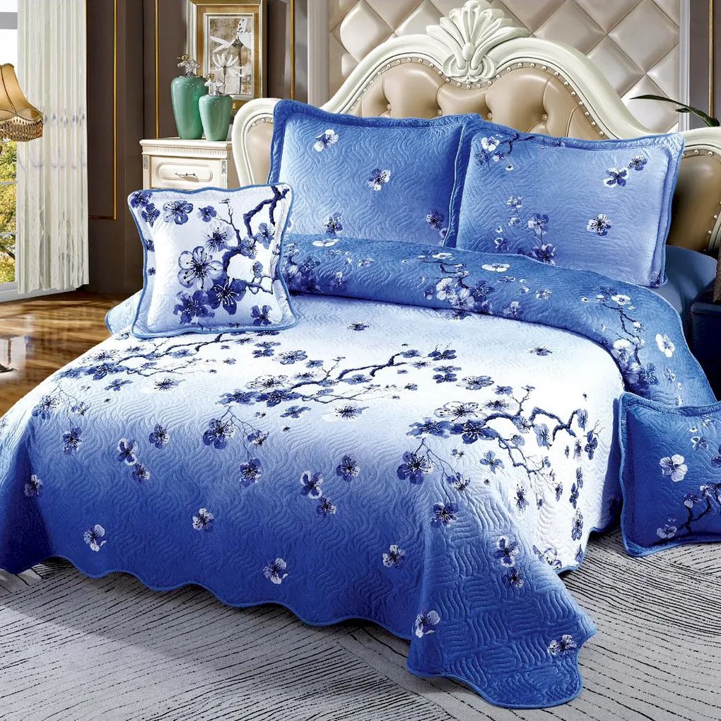 Cuvertura bumbac 100%, 5 piese, pat 2 persoane, 230x250 cm, CB120