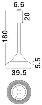 Lustra, Pendul LED, Aluminiu, Acrilic, Mantle 39,5cm NVL-9030109