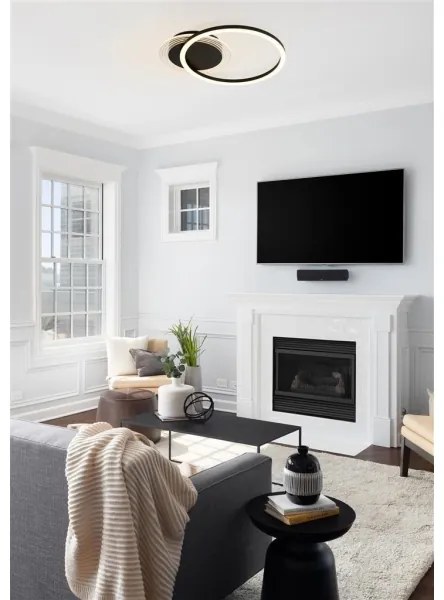 Searchlight 13650BK - Plafonieră LED dimmabilă CONTOUR LED/24W/230V 3000K