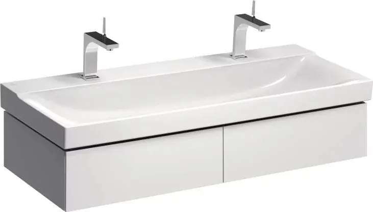 Dulap baza pentru lavoar suspendat Geberit Xeno2 alb 2 sertare 118 cm