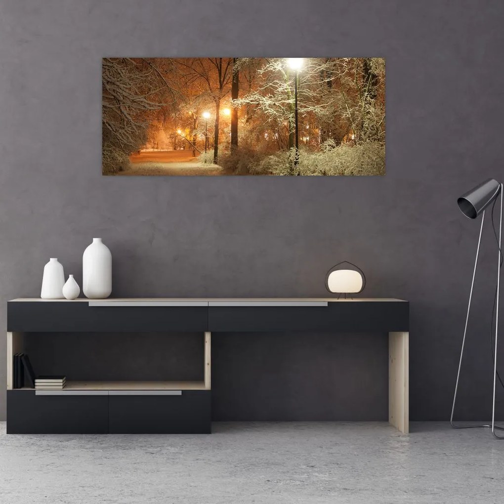 Tablou - Parcul înzăpezit (120x50 cm)