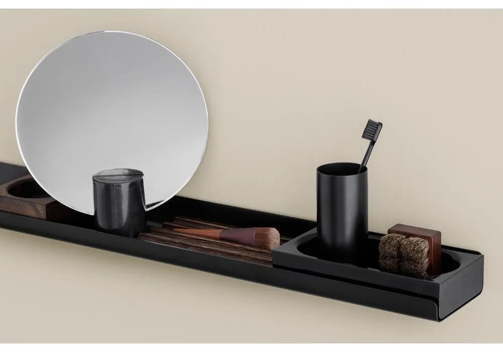 Raft din metal pentru baie Blomus, lungime 71 cm, negru