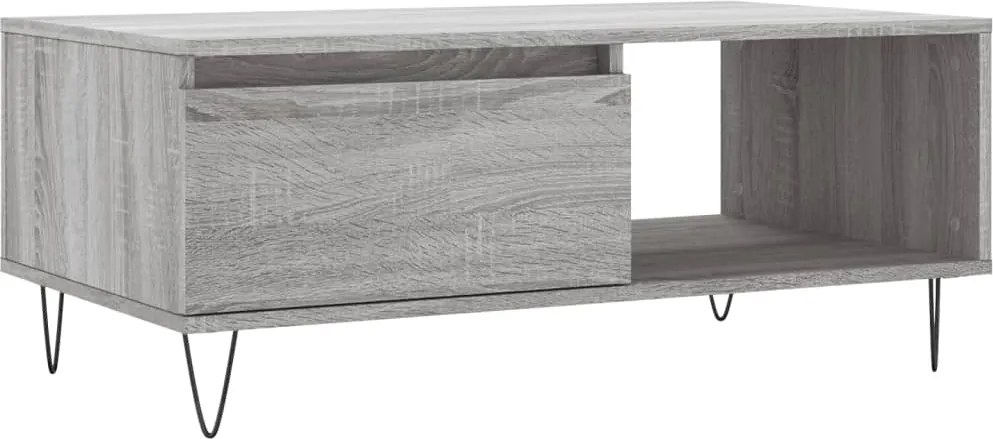 vidaXL Măsuță de cafea, gri sonoma, 90x50x36,5 cm, lemn prelucrat