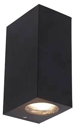Lampă de perete inteligentă din plastic negru incl. 2 GU10 Wi-Fi - Baleno