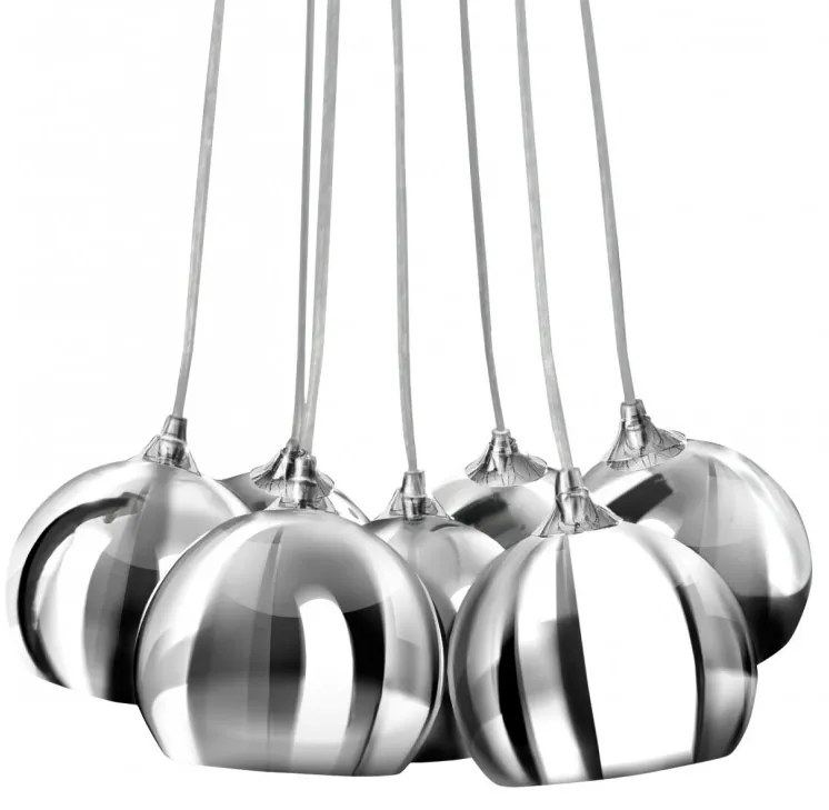 Lustra design modern Noa 7 chrome/white