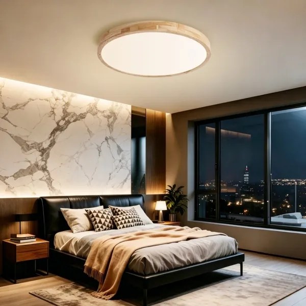 Brilagi - Corp de iluminat LED dimabil WOODLINE LED/72W/230V 3000-6000K stejar diam. 60 cm + telecomandă
