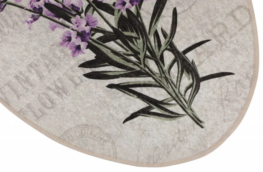 Set 3 Covorase de Baie Lavender, Catifea, Multicolor