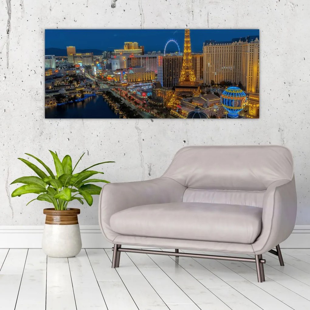 Tablou cu  Las Vegas nocturn (120x50 cm), în 40 de alte dimensiuni noi