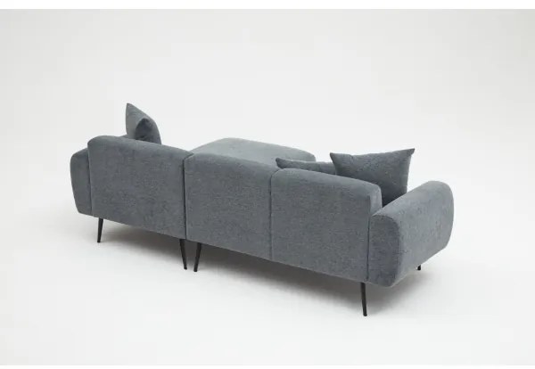 Colțar în L PISA, gri, pe partea dreaptă