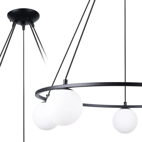 Lustră pe cablu Sollux SL.1214 YOLI 5xG9/8W/230V negru