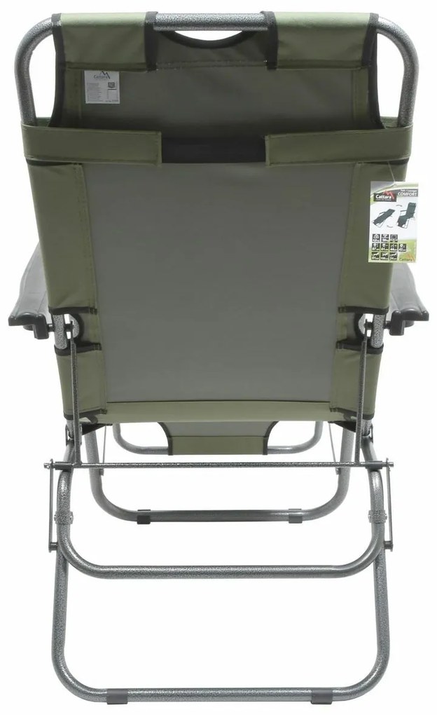 Cattara 13516 Șezlong pliabil Comfort , verde, 155x 61 cm
