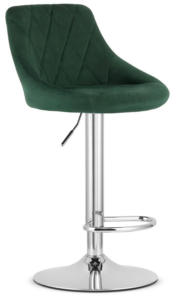 Scaun de bar verde VELVET KAST