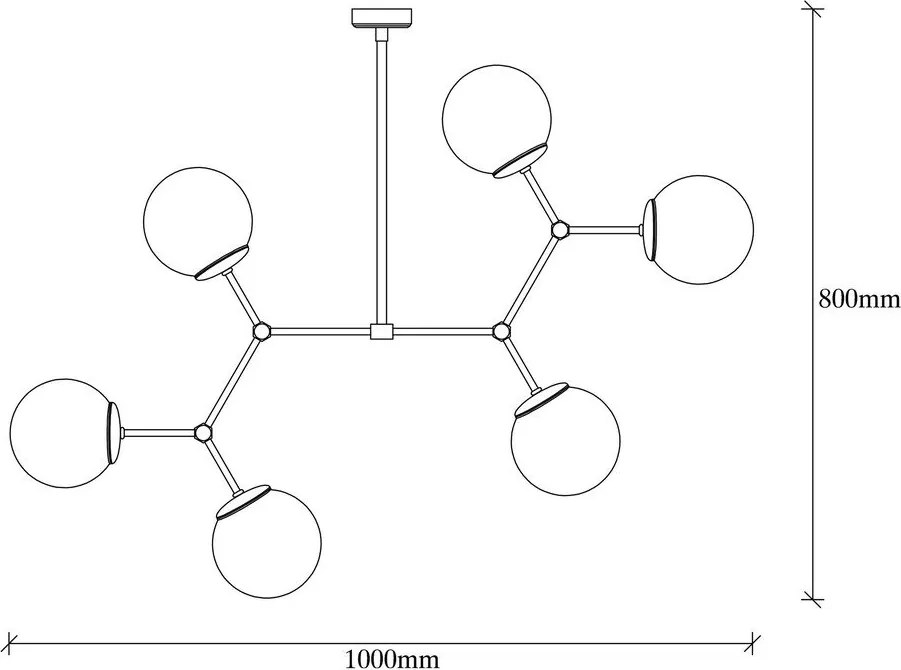 Lustră neagră cu abajur din sticlă Damar – Opviq lights