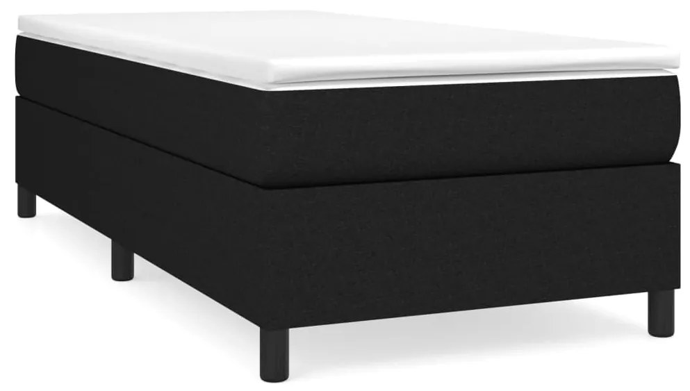 3120832 vidaXL Cadru de pat box spring, negru, 90x200 cm, textil