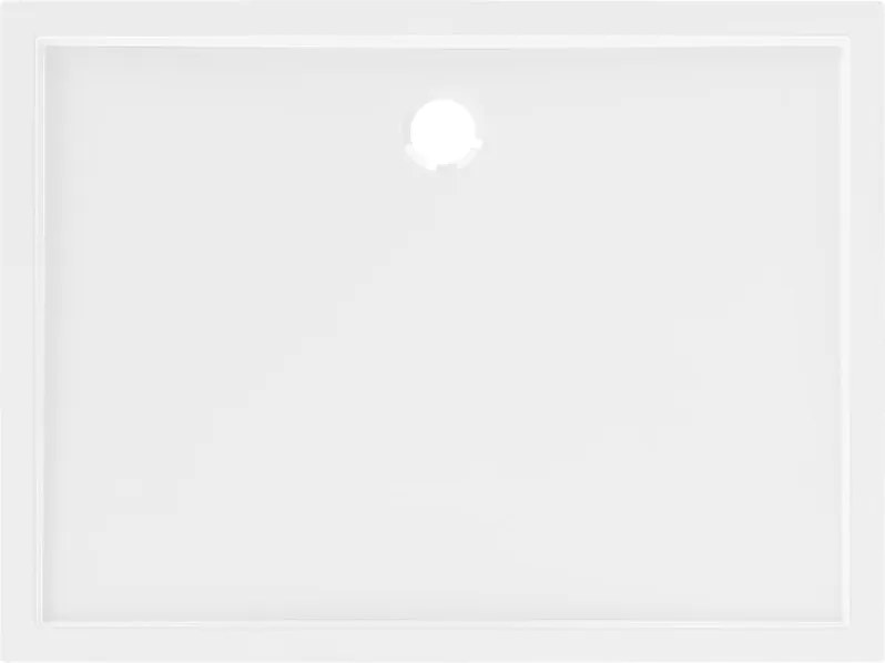Mexen Flow cadă de duș dreptunghiulară slim 100 x 80 cm, alb lucios - 46R108010
