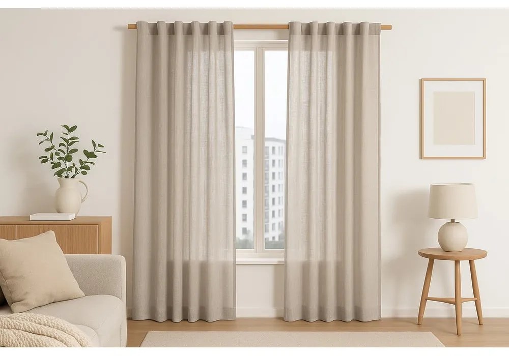 Draperie bej 140x250 cm Valeta – Restilo