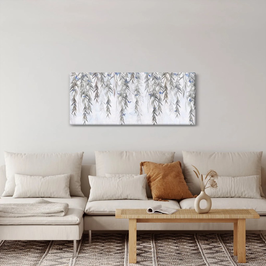 Tablou - Crenguțe de salcie cu fluturi (120x50 cm)