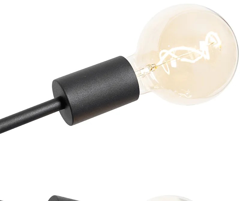 Lampă modernă cu pandantiv neagră 80 cm cu 6 lumini - Sydney
