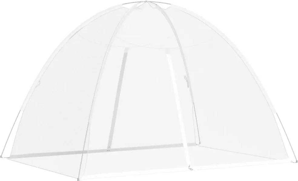 vidaXL Plasa țânțari Mongolia cu uși, 220 ochiuri alb 200x150x140 cm