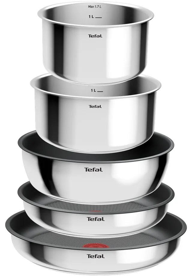 Set de vase pentru gătit 9 buc. din aluminiu INGENIO Cook Eat L881S904 – Tefal