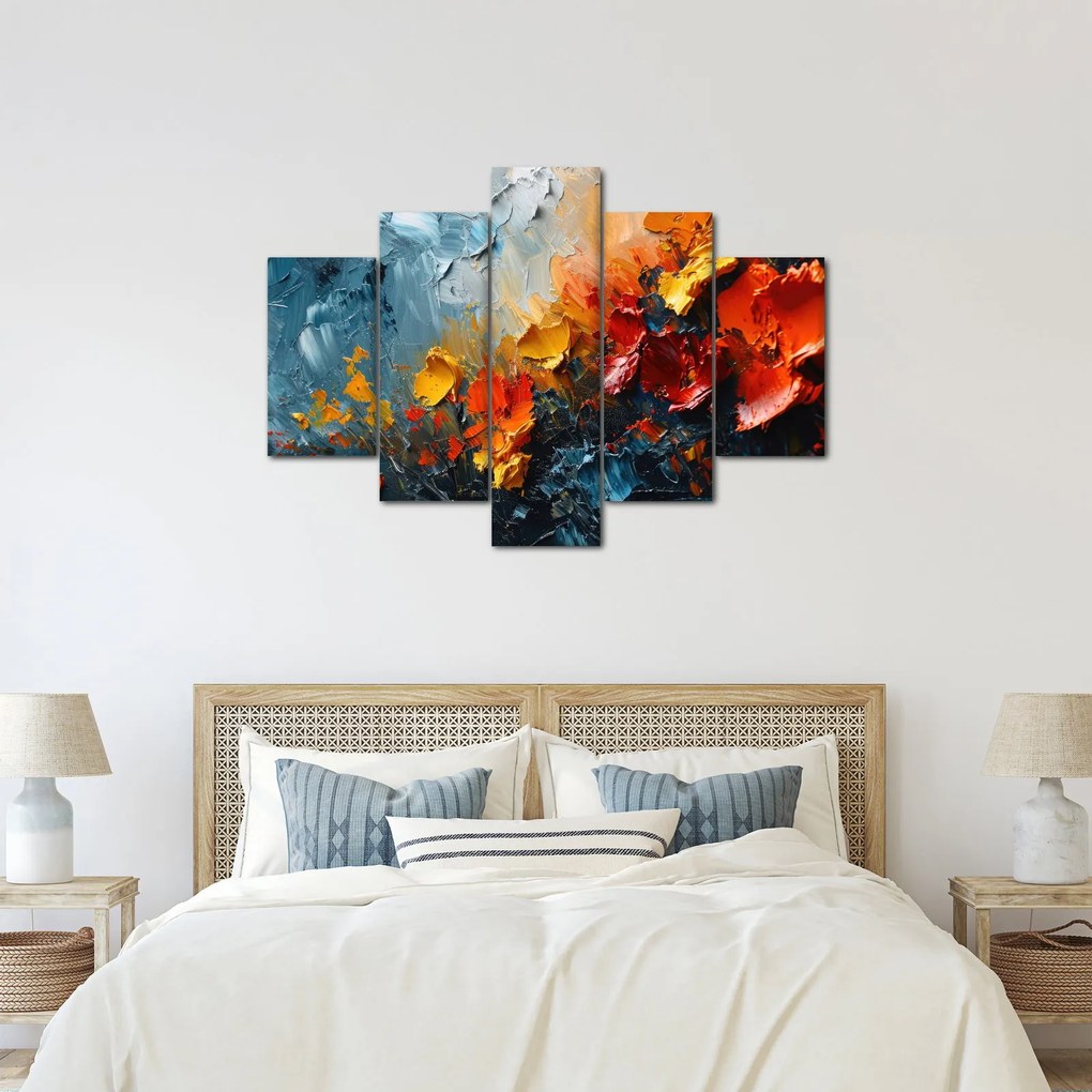 Tablou - Pictură abstractă de flori III. (150x105 cm)