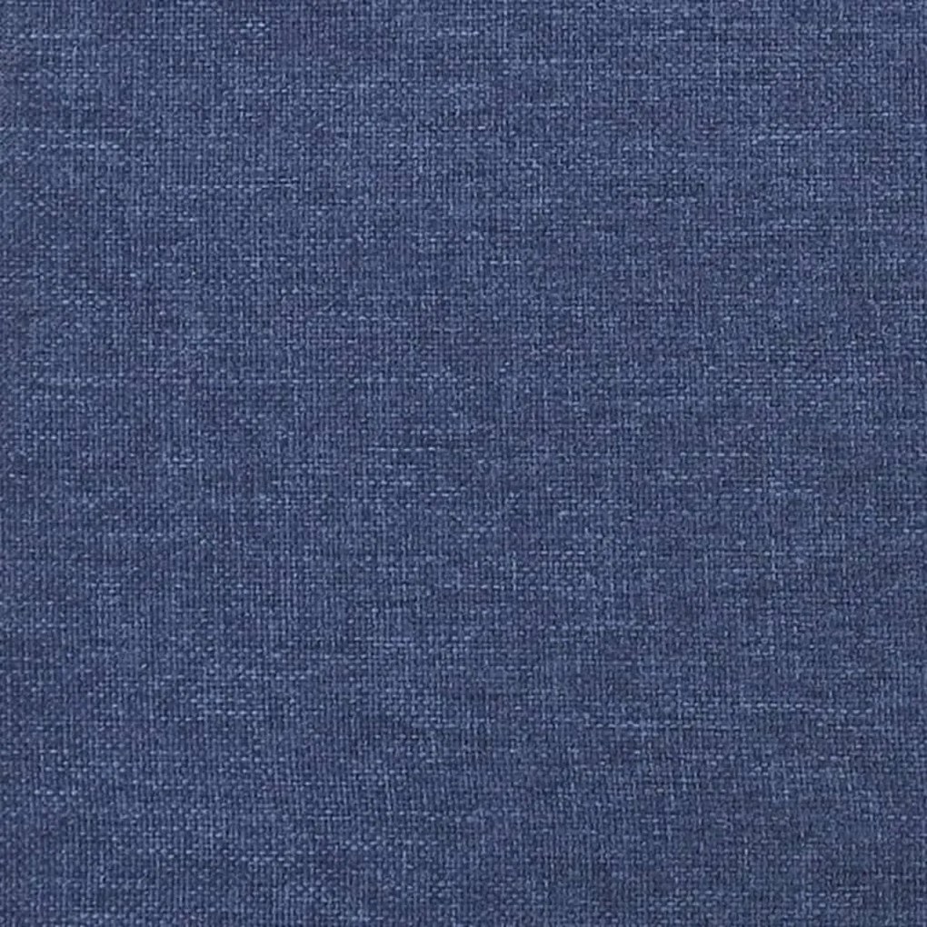 Cadru de pat, albastru, 160 x 200 cm, material textil Albastru, 35 cm, 160 x 200 cm