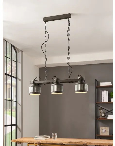 Eglo 43447 - Candelabru pe lanț TURROCK 3xE27/28W/230V