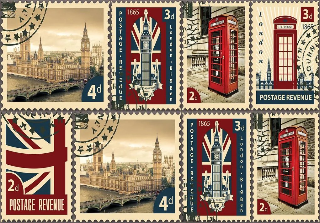 Fototapet - Timbre - Londra (254x184 cm)