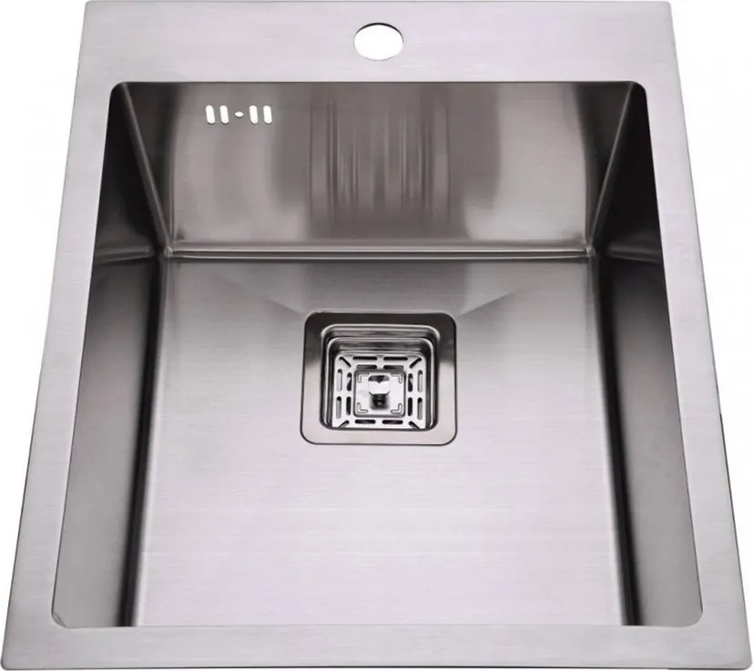 Chiuveta inox Inter Ceramic cu o cuva fara picurator finisaj inox satinat 42x50 cm