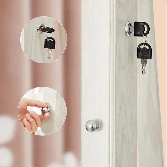 Dulap depozitare bijuterii cu oglinda 10, 38 x 38 x 161 cm