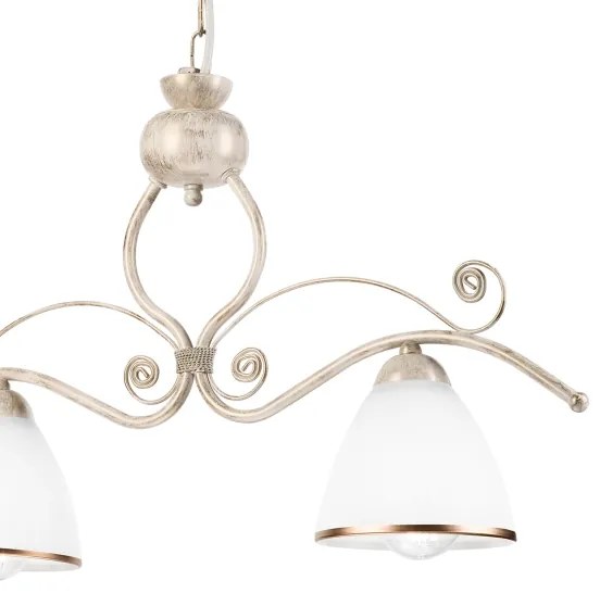 Lustră pe lanț RETRO 2xE27/60W/230V auriu/matină