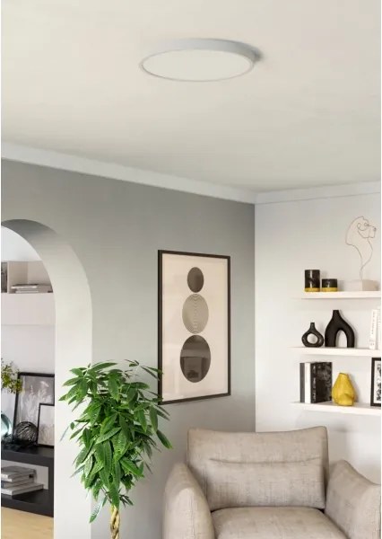 Eglo 901309-LED Plafonieră FUEVA LED, 17 W, 230 V, 2700/4000/6500 K, Ø 38,9 cm, albă
