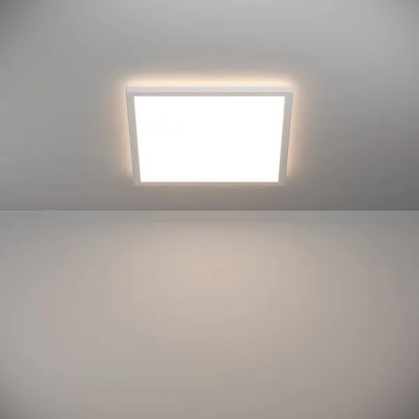 Plafonieră LED dimabilă de exterior Eglo 901461 ROVITO-R 17,6W/230V 39x39 cm IP44 alb + telecomandă