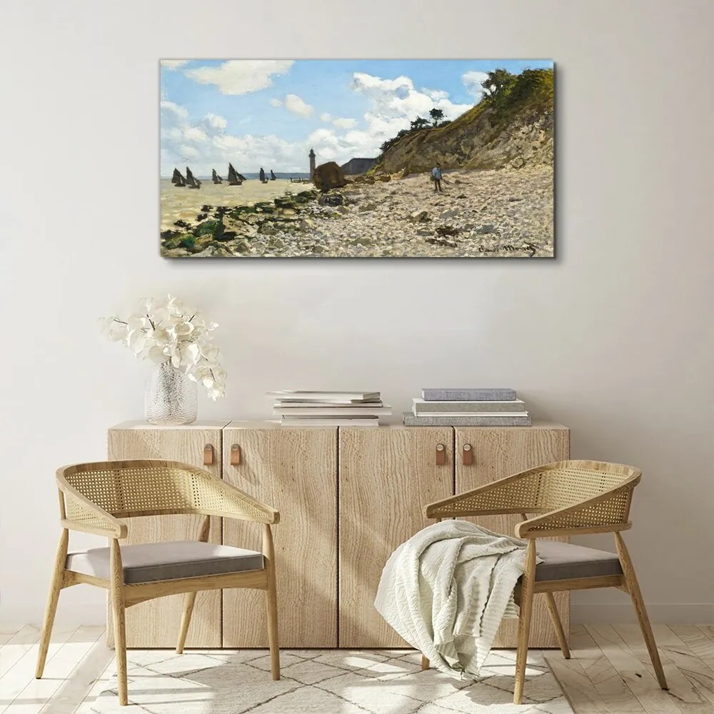 Tablou canvas Bărci pe plaja Monet
