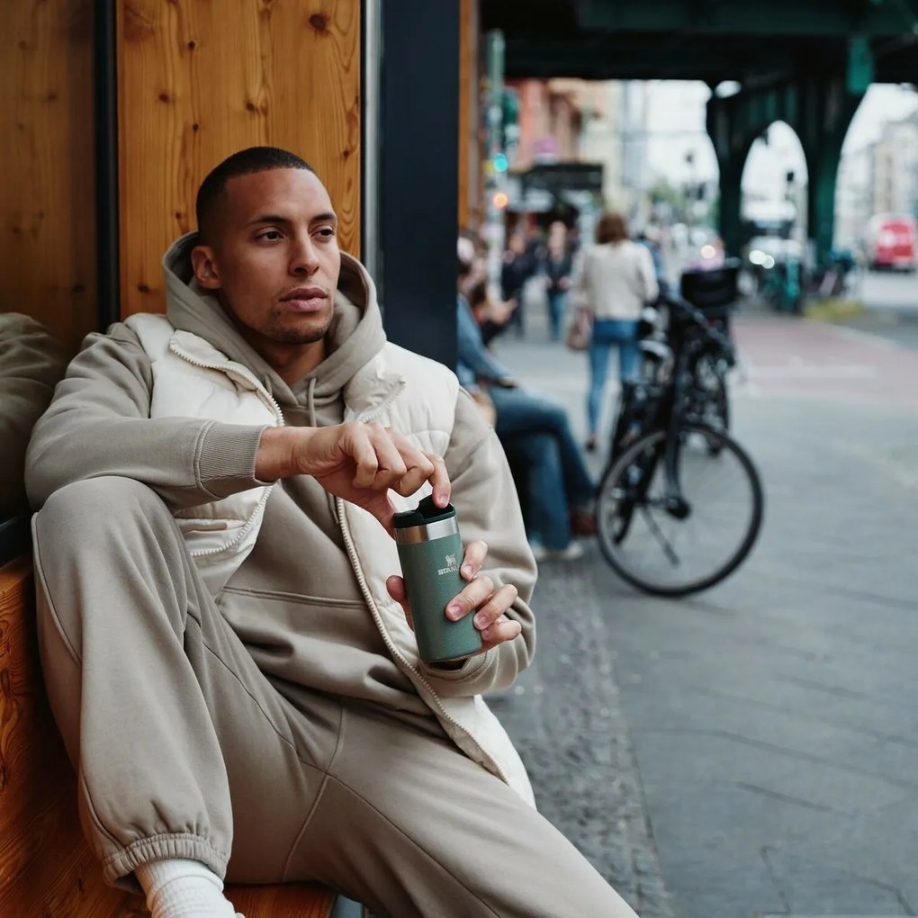 Cana termică Stanley AeroLight Transit 350 m lHammertone Green, 350 ml