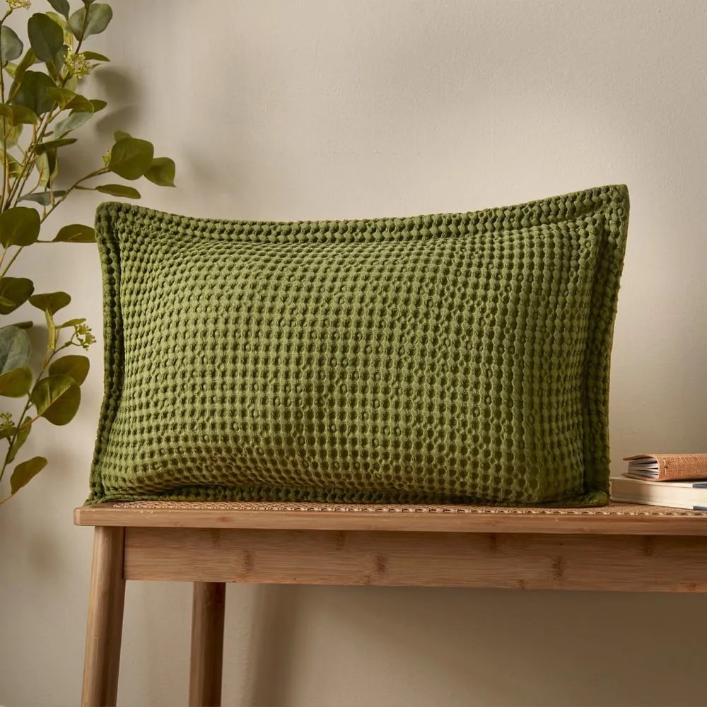 Pernă decorativă din bumbac 30x50 cm Jaipur Chunky Waffle – Pineapple Elephant